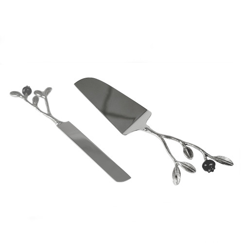 Berry Leaf Cake Servers