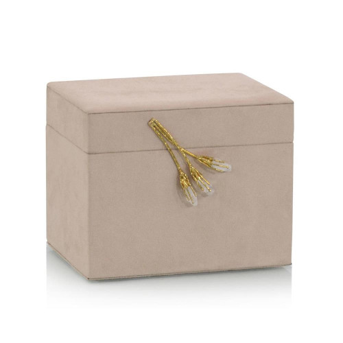 Blush suede jewelry box