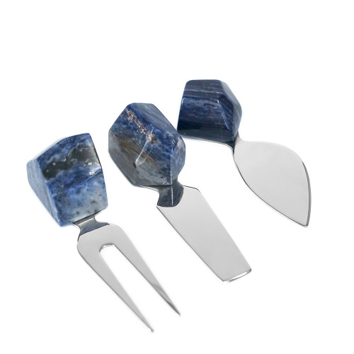 Sodalite cheese knives