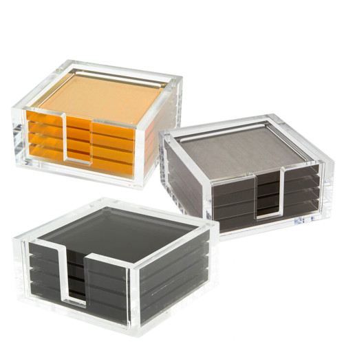 Lucite coaster set