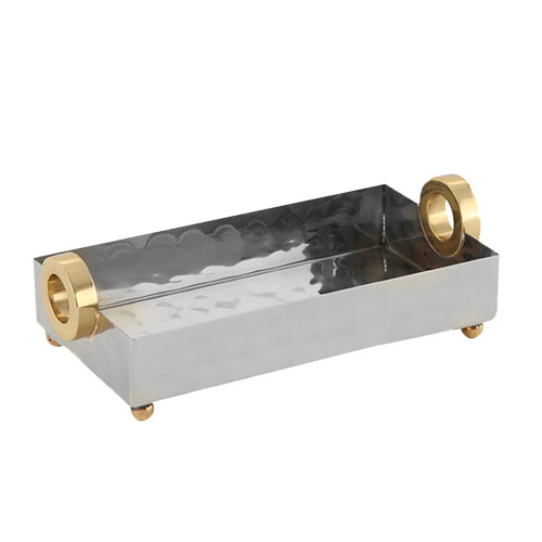 Gold ring guest towel holder