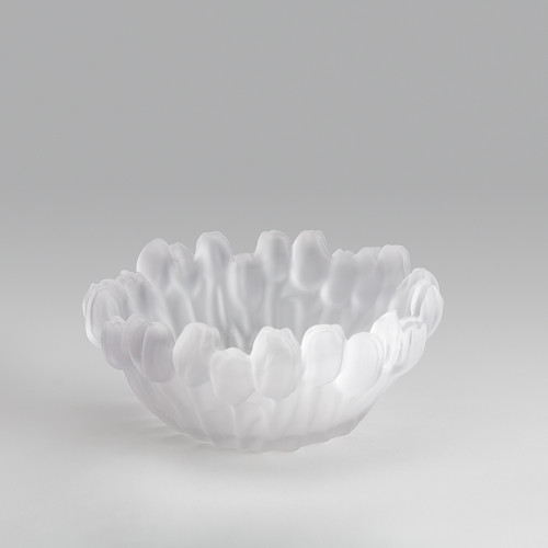 Tulips Bowl- Frosted Pate Verre