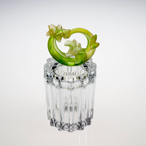 Tulip pate de verre- Frosted Green