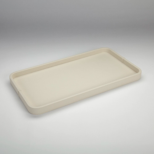 Pebbled rectangle tray- Doloro cream