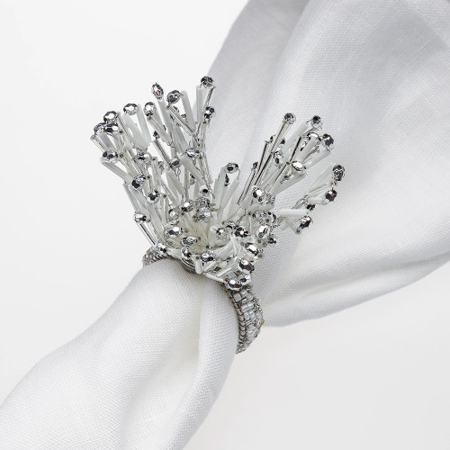 Beaded flower napkin 