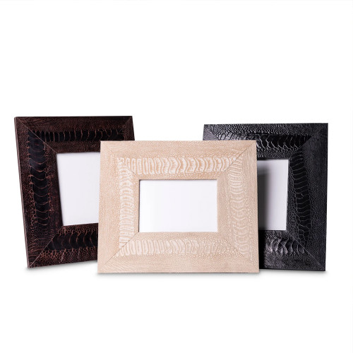 Ostrich Shin Leather Photo Frame