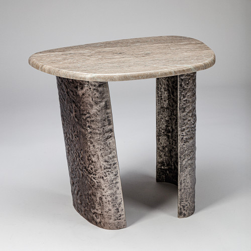 Contempo End Table- Dark Nickel