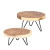 Round Wooden Teak Riser with Iron Base
