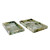 Rectangular Green Agate Trays- 2 Piece Set