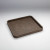Pebbled square tray- Carmen brown