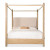 Pole rattan poster bed w/ canopy