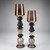 Sand Marble Candleholders- Black/ Sand
