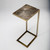 Woodgrain Cocktail Table- Antique Brass