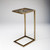 Woodgrain Cocktail Table- Antique Brass