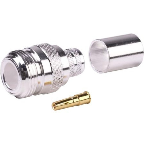 RF RFN-1028-SI INDUSTRIES N Female Connector for 9913,9914,LMR-400,Andrew 241543,TL93605 Silver Plated Body and Gold Center Pin.Solder Center Pin and