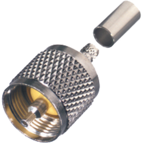 RF RFU-505-ST INDUSTRIES UHF Male Connector for RG58/U, RG58A/U, RG141 and Ultralink Cable.All Surfaces Are Silver Plated.Crimp Center Pin, Crimp on