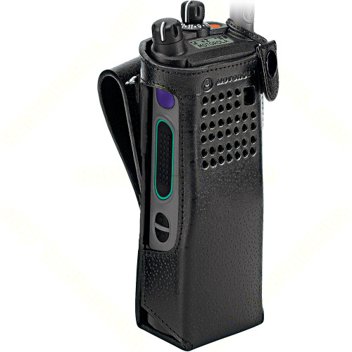 Motorola PMLN5323 Leather Carry Case with 3" Fixed Belt Loop for Short Batteries