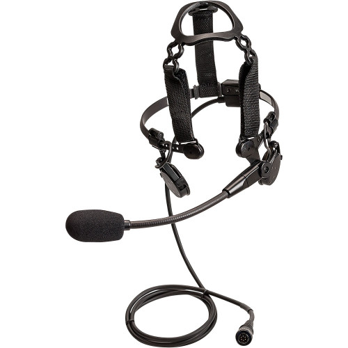 Motorola PMLN6833A Tactical Heavy-Duty Temple Transducer with Boom Microphone