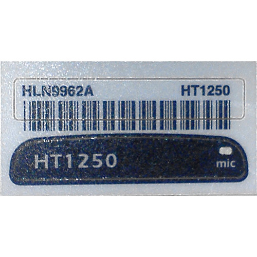 Motorola HLN9962A HT1250 Name Plate