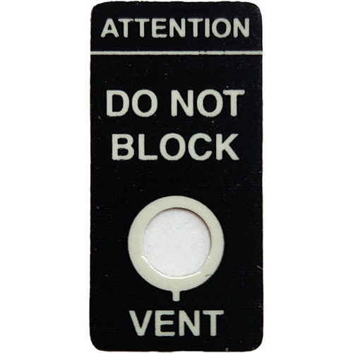 Motorola 54012316001 Replacement Ventilation Label