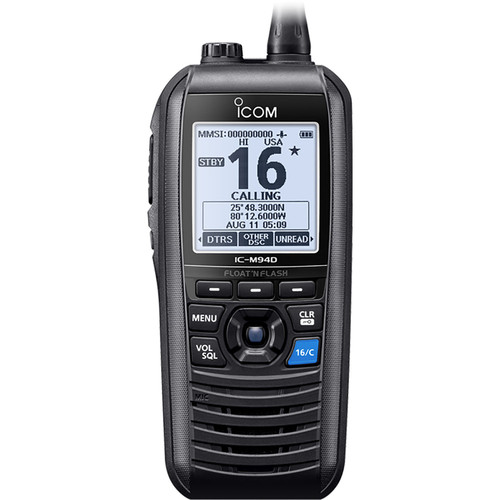 Icom M94D Handheld VHF Radio - 6W, GPS, AIS Receiver, Class D DSC, Float'n Flash, IPX7