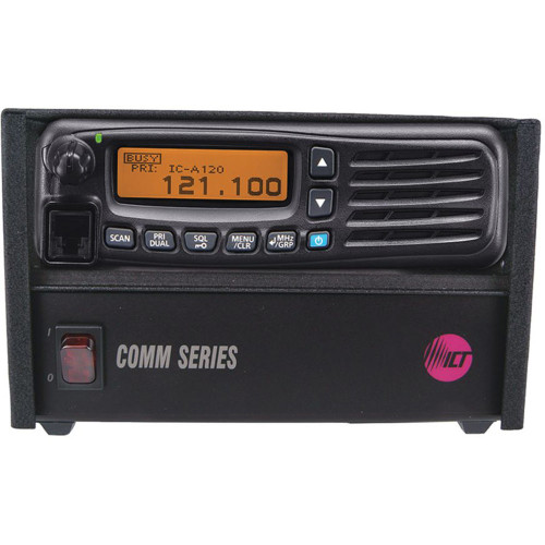 Icom A120BE VHF Air Band Transceiver with Power Supply and Cabinet