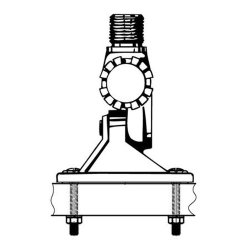 AMPHENOL 110000048 Medium-Duty, Polycarbonate Ratchet Mount for Deck or Bulkhead Mounting