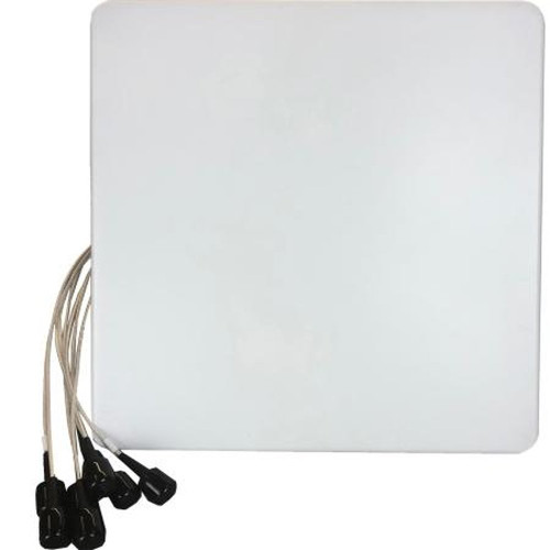 2.4/5GHz M6060060D1D83620 6dbi Dual-Polarized Directional Wifi 6 Antenna with 8 RPSMA Male Leads & 10" Strong Arm Mount for Wall And/or Mast Mounting