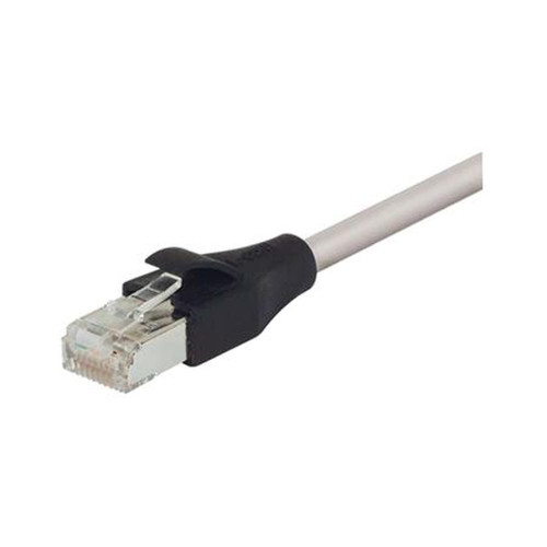 L-COM TRD695SCR-2 Shielded Cat 6 Cable, RJ45 / RJ45 PVC Jacket, Gray 2.0 Ft