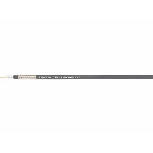 TIMES LMR-240 MICROWAVE LMR240 Cable.1/4" O.d.50 Ohms.Stranded Outer Conductor, Solid Bare Copper Center Conductor.0.75" Bending Radius.Priced