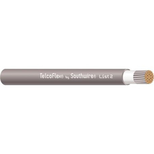 SOUTHWIRE 56983901 Telcoflex II Central Office Power Cable, 4/0 Awg, Single Conductor, Class 1 Flexible Strand Without Braid, Lszh, 600 Volts, Gray