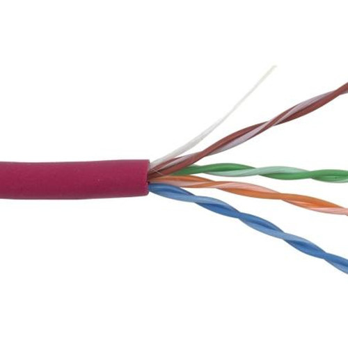 BELDEN 1583A 002U1000 24AWG Solid Bare Copper, Polyole- Fin Insulated, CAT-5E Rated, Unshielded Twisted Pair Cable with Red PVC Jacket.4 Pairs, 1000'