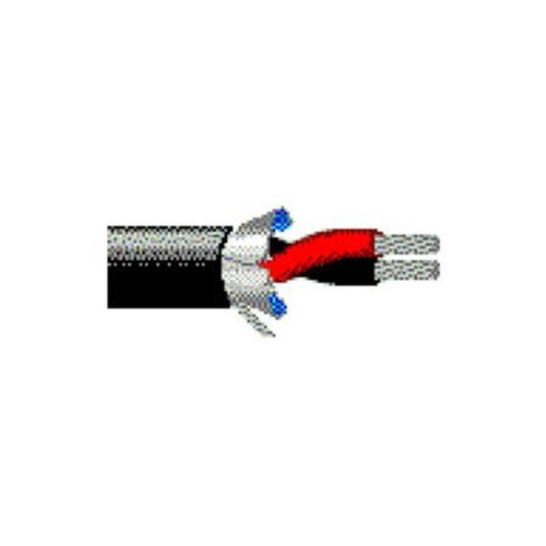BELDEN 5240F1 0101000 16AWG 2-conductor Security & Alarm Cable, Beldfoil Shield, Black PVC Jacket., Riser-Cmr.1000' Reel