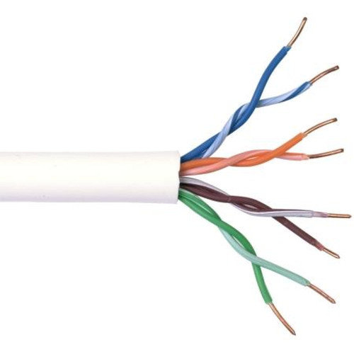 BELDEN 1594A 009U1000 4 Pair, UTP Cable.CAT5E Rated.24 Ga.Ctr.Cond.UV Resistant PVC Jacket.RJ45 Compatable.1000' Unreel Box.White Jacket