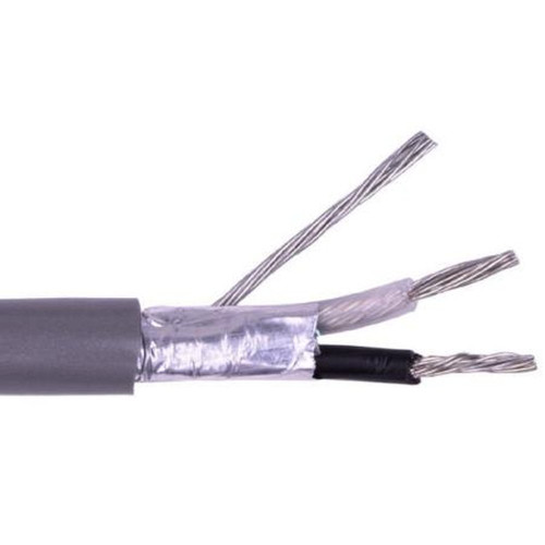 BELDEN 8760-500 500' Roll of Single Pair Audio Cable.18 Ga Stranded Conductors with 20ga.Drain Wire, 100" Shield Coverage.Chrome PVC Jacket