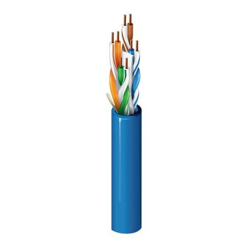 BELDEN 2424 0061000 23AWG Cat6 4-Pair Light Blue UTP -Unshielded, Zero Halogen, Polyolefin Insulation, Tape Seperator, Ripcord.0.221 OD Jacket