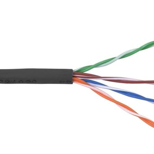 BELDEN 1592A-BLACK 24AWG Stranded Conductor, 4 Pair.1000 Ft Put Up, Black Jacket.CAT 5E Rated.Unshielded Twisted Pair.Patch 5 Cable.Black Jacket