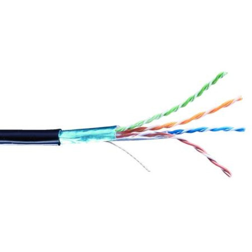BELDEN 7929A 4-Pair, 24 Awg, Shielded CAT5e Cable.Foil Shields.Black Jacket.Type Cm.Compatible with RJ-45 Plug Type Connectors.MSHA Approved