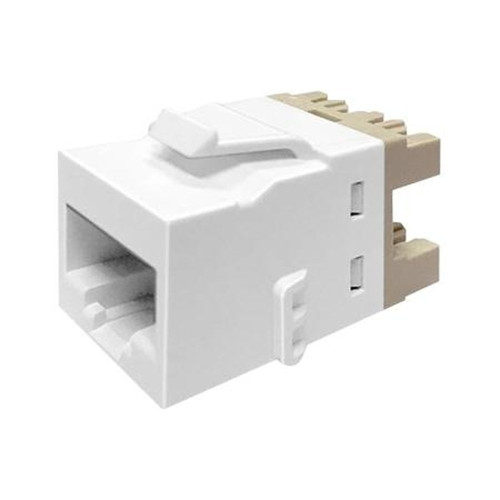 COMMSCOPE 760237652 Uniprise UKJ Series Keystone Modular Jack, RJ45, Category 6, T568A/ T568B, Unshielded, Without Dust Cover, White