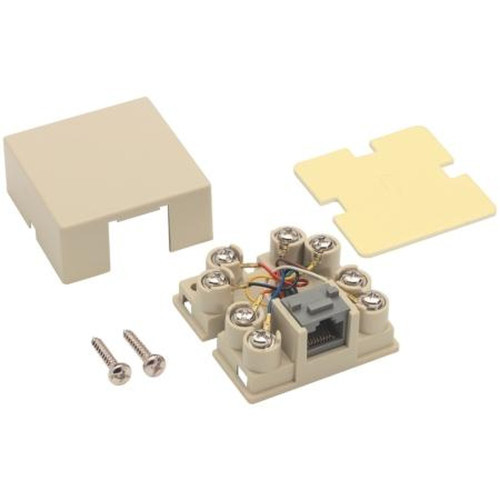 L-COM RJ31X Modular Surface Mount Jack, with Shorting Bars, (8x8)