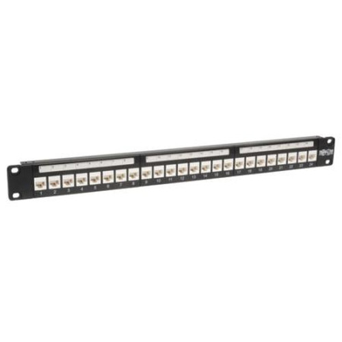 24-Port N250-024-LP Cat6/5 Low Profile Feed-Thru Patch Panel