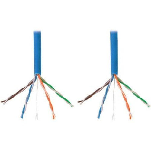 1000' N022-01K-BL Cat5e 350MHz Bulk Solid-Core PVC Cable, Blue Jacket.24AWG 4 Pair Copper Wire.CMR Rated PVC Jacket