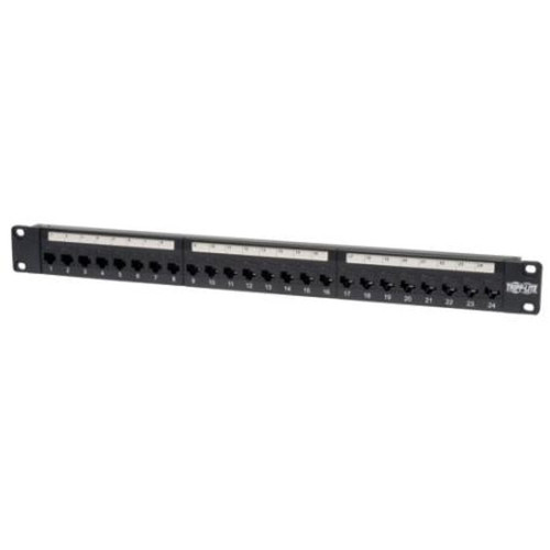 24-Port N254-024 1U Cat6/Cat5 Feedthru Patch Panel, RJ45