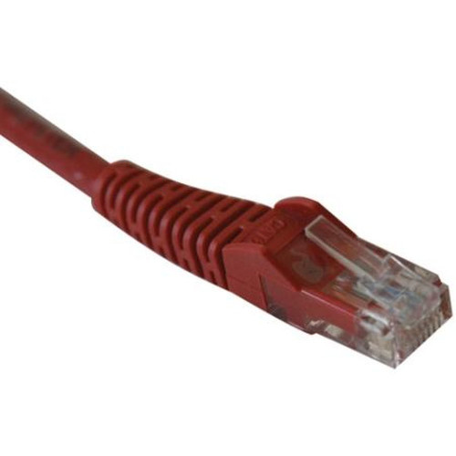 TRIPP N201-001-RD LITE 1' Category 6 Molded Snagless Patch Cord with RJ45 Male to Male Connectors.Red Jacket