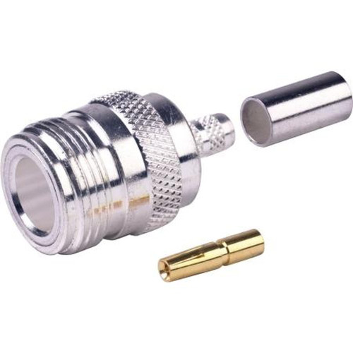 RF RFN-1027 INDUSTRIES N Female Connector for RG58/U, RG58A/U, RG141 and Ultralink Cable.Silver Plated Body, Gold Pin.100 Center Pin Can Be Crimped