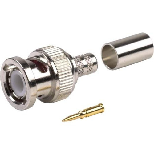 RF RFB-1107-1X INDUSTRIES BNC Male Connector for RG8/X, Belden 9258 and Times LMR-240.Cable.Nickle Plated Body, Gold Pin.Crimp Center Pin, Crimp on