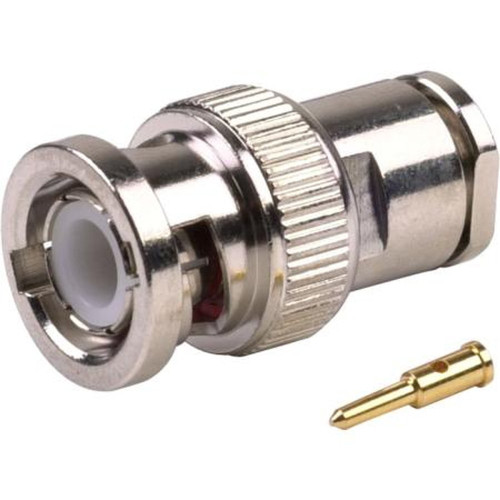 RF RFB-1100-2 INDUSTRIES BNC Male Connector for RG58/U, RG58A/U, RG141 and Ultralink Cable.Nickel Plated Body, Gold Pin.Solder Center Pin, Clamp on