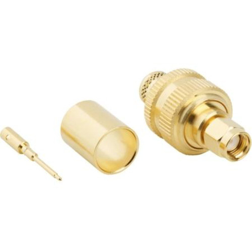 AMPHENOL 132298 RF Connector, SMA Straight Crimp Plug for LMR-400, 50 Ohm