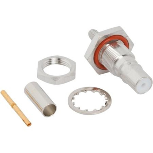 AMPHENOL 930-124J-51S RF QMA Straight Crimp Jack RG-174 RG-188 RG-316 Times LMR-100A Bulkhead 50 Ohm