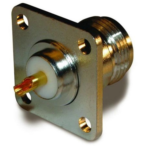 AMPHENOL 172119 4-Hole Flange N-Female Straight Solder Cup RF Connector